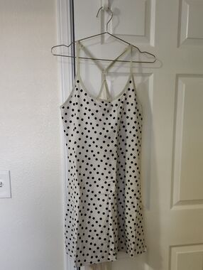 Max Studio White Polka Dot Mini Work Out Dress